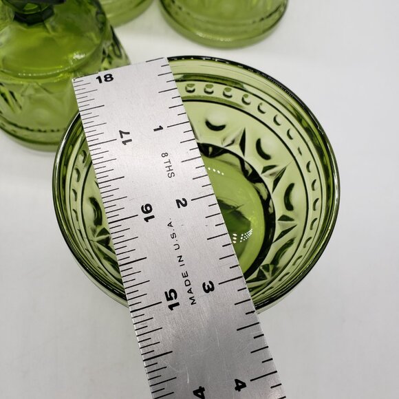 Vintage Park Lane by Colony Champagne Green Sherbet Glasses 4.25" Set of 4 - Picture 6 of 6